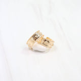 Canton Textured Hoop Gold Earring