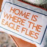Eagle Flies Needlepoint Pillow - A3 Accessories - miscellanous - Clover + Bee
