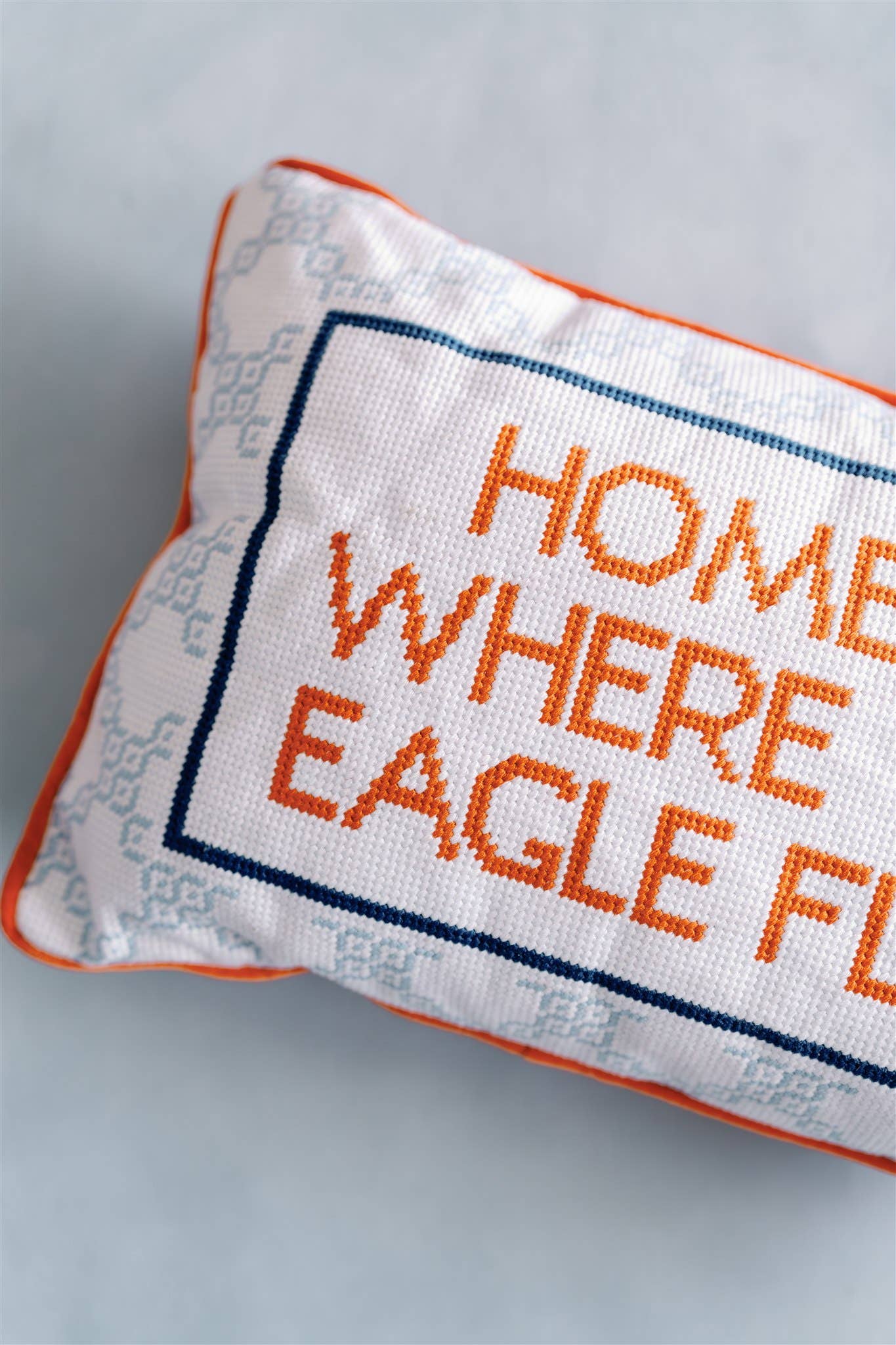 Eagle Flies Needlepoint Pillow - A3 Accessories - miscellanous - Clover + Bee