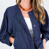 Easton Indigo Bomber Jacket Mustard Seed