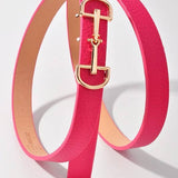 Horse Bit Buckle Skinny Belt