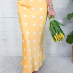 Edward Butter + White Polka Dot Slip Skirt
