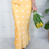 Edward Butter + White Polka Dot Slip Skirt