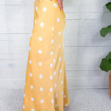 Edward Butter + White Polka Dot Slip Skirt