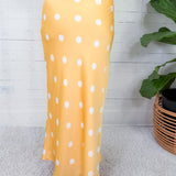 Edward Butter + White Polka Dot Slip Skirt
