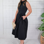 Elaine Black Shirt Dress Naked Zebra