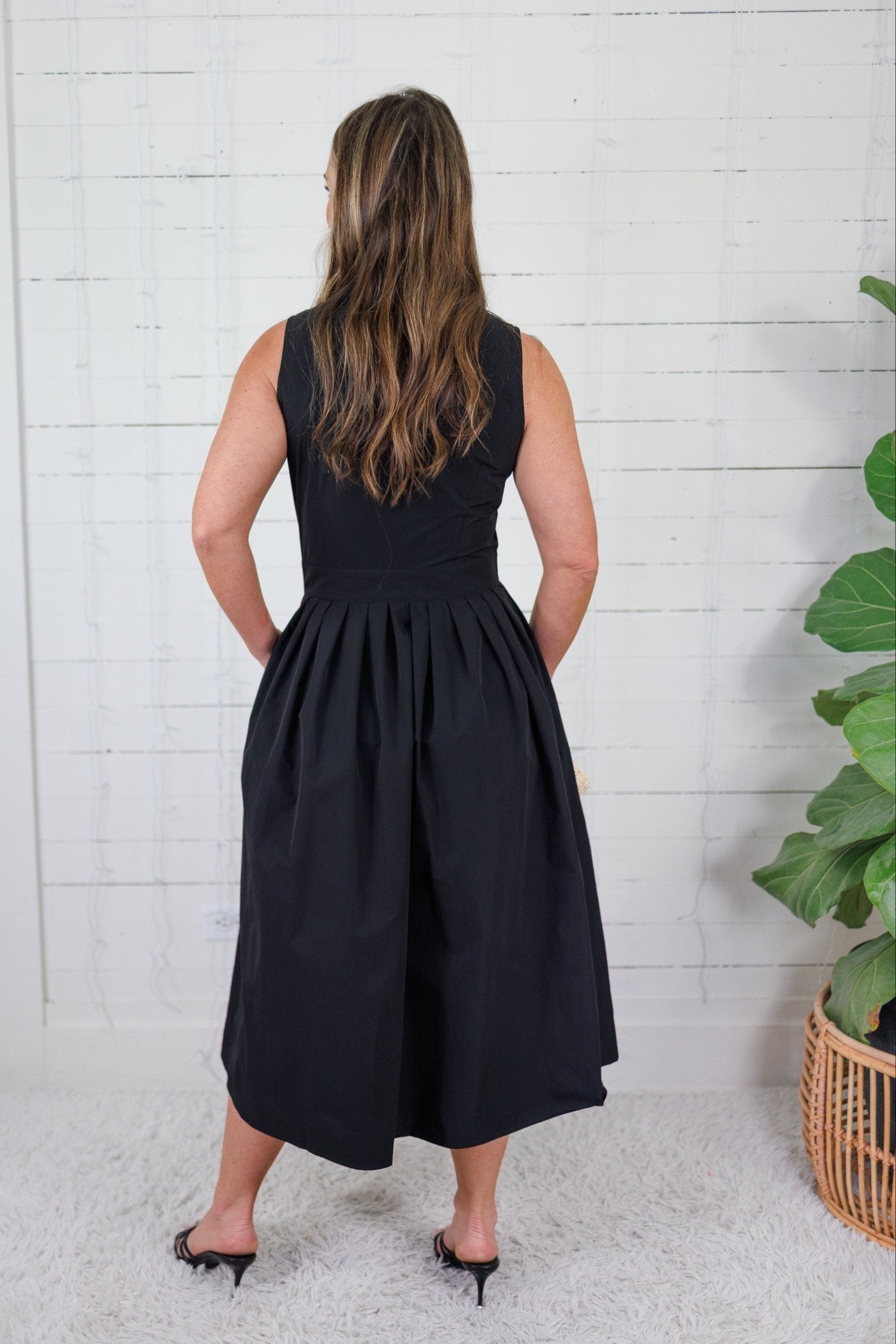 Elaine Black Shirt Dress Naked Zebra