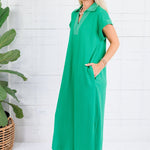 Ellie Kelly Green Knit Maxi Dress Jodifl