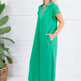 Ellie Kelly Green Knit Maxi Dress Jodifl