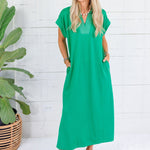 Ellie Kelly Green Knit Maxi Dress Jodifl
