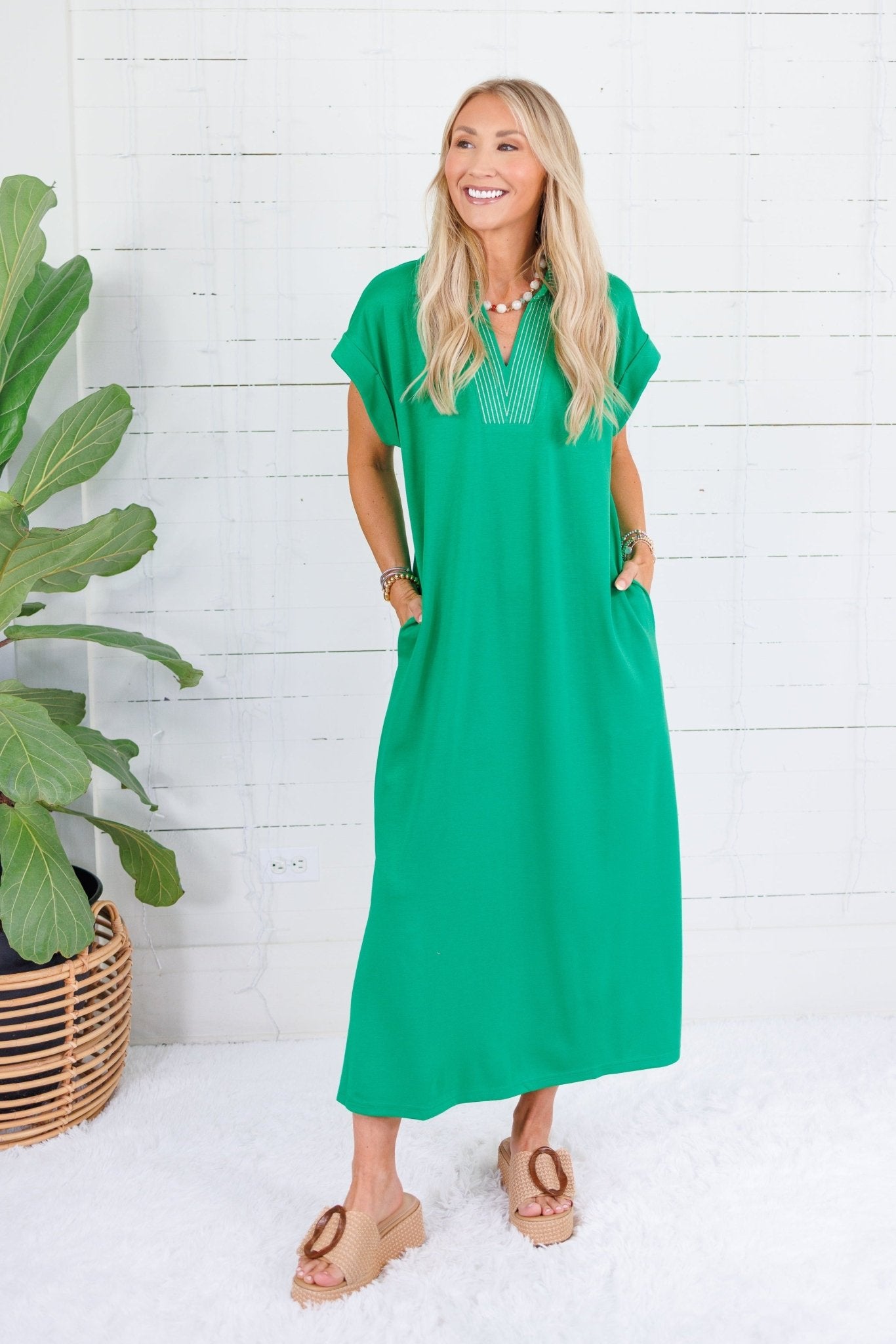 Ellie Kelly Green Knit Maxi Dress Jodifl