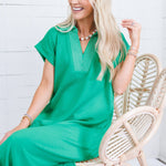 Ellie Kelly Green Knit Maxi Dress Jodifl