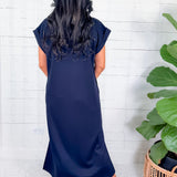 Ellie Navy Knit Maxi Dress Jodifl
