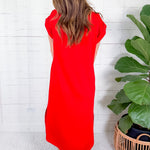 Ellie Tomato Red Knit Maxi Dress Jodifl