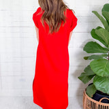 Ellie Tomato Red Knit Maxi Dress Jodifl
