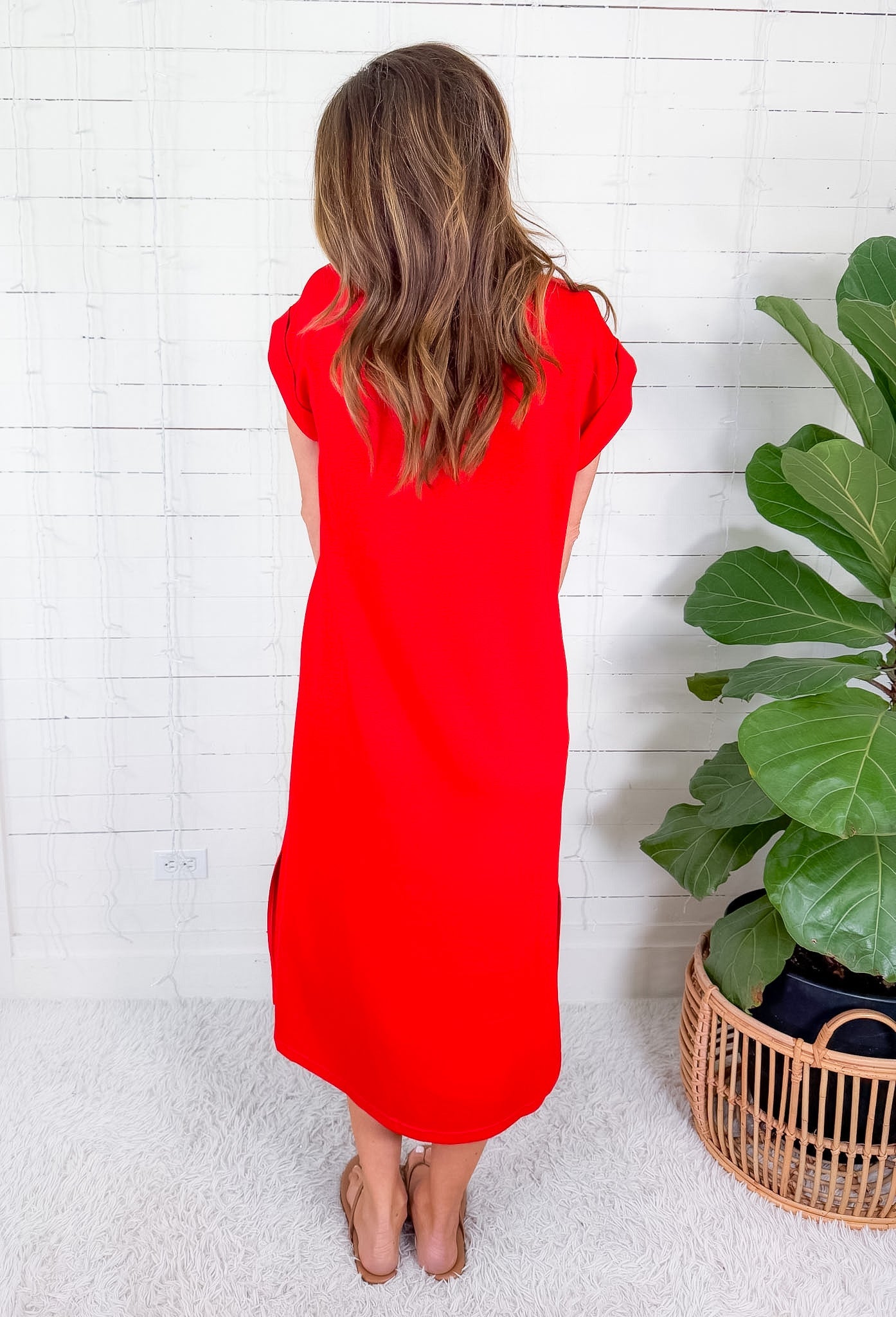 Ellie Tomato Red Knit Maxi Dress Jodifl