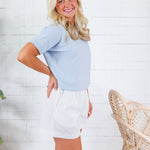 Emanuel Baby Blue Diamond Pointelle Sweater Allie Rose