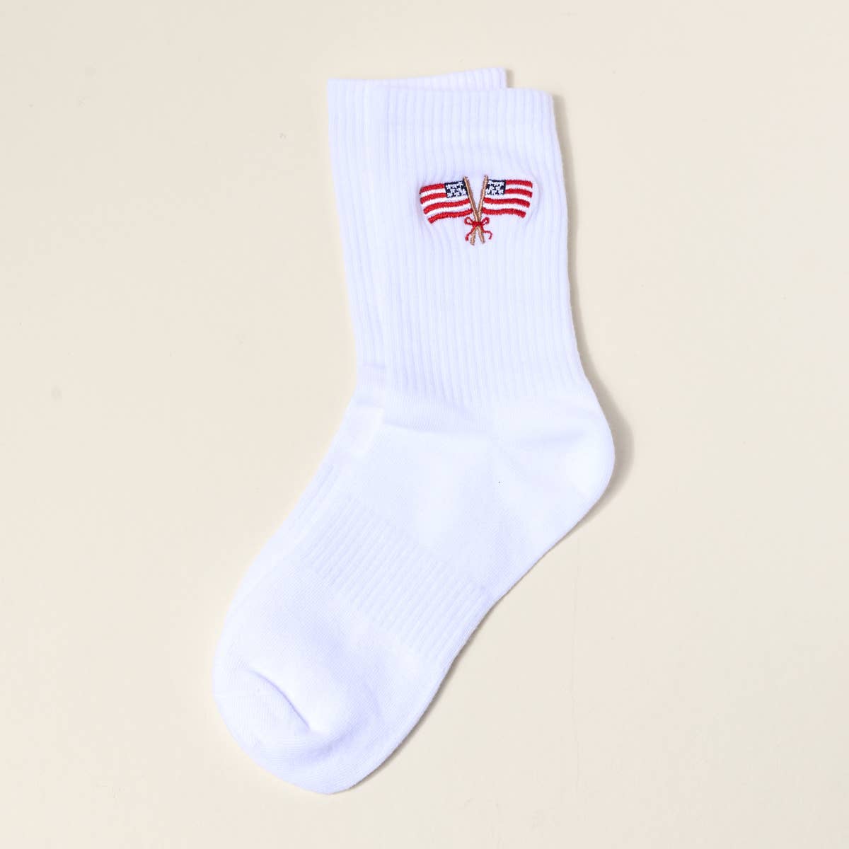 socks with American flag on them
