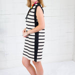 Emily McCarthy Cafe Stripe Knit Shift Dress