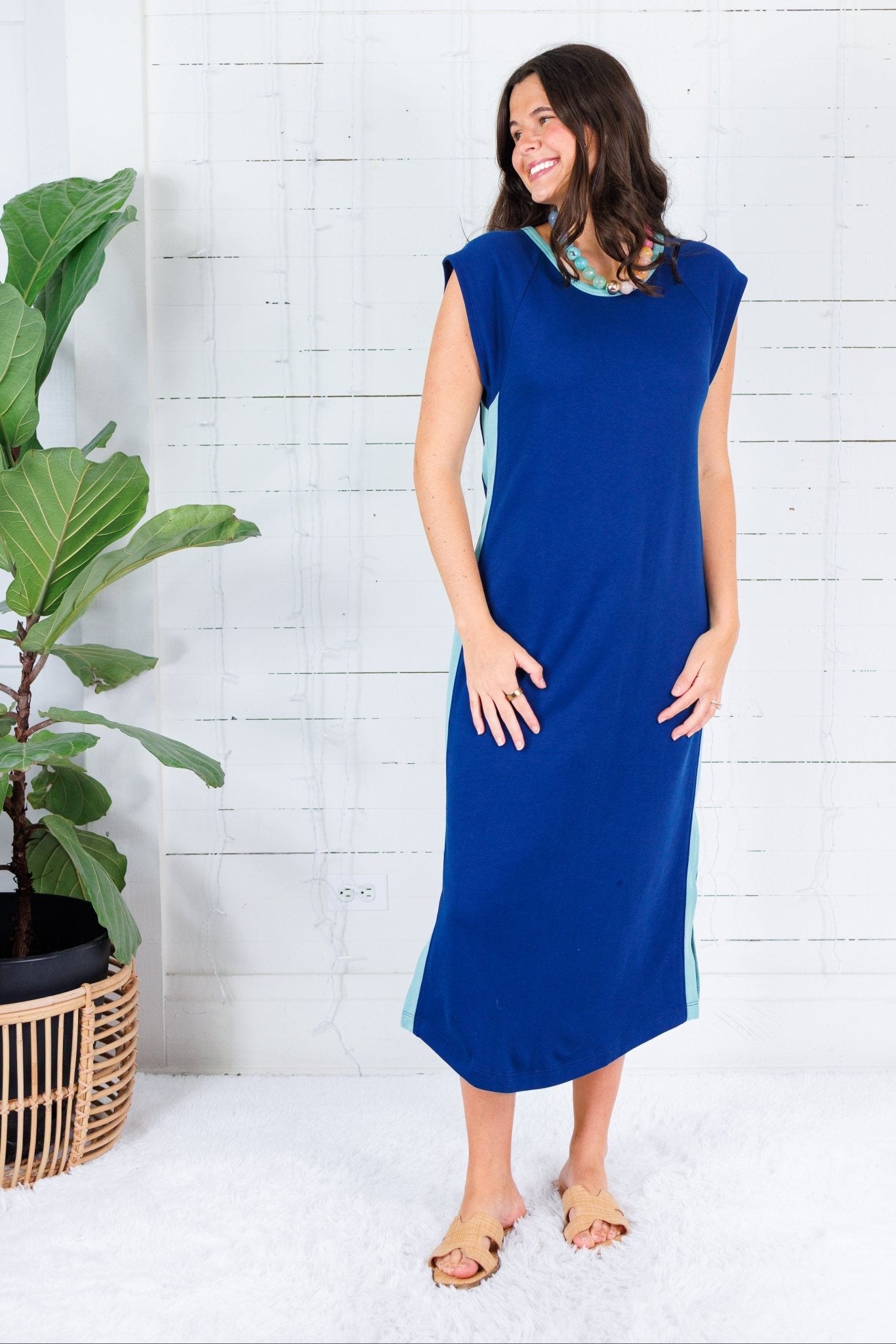 Emily McCarthy Channing Navy Dress