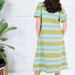 Emily McCarthy Hampton Fringe Stripe Maxi Dress