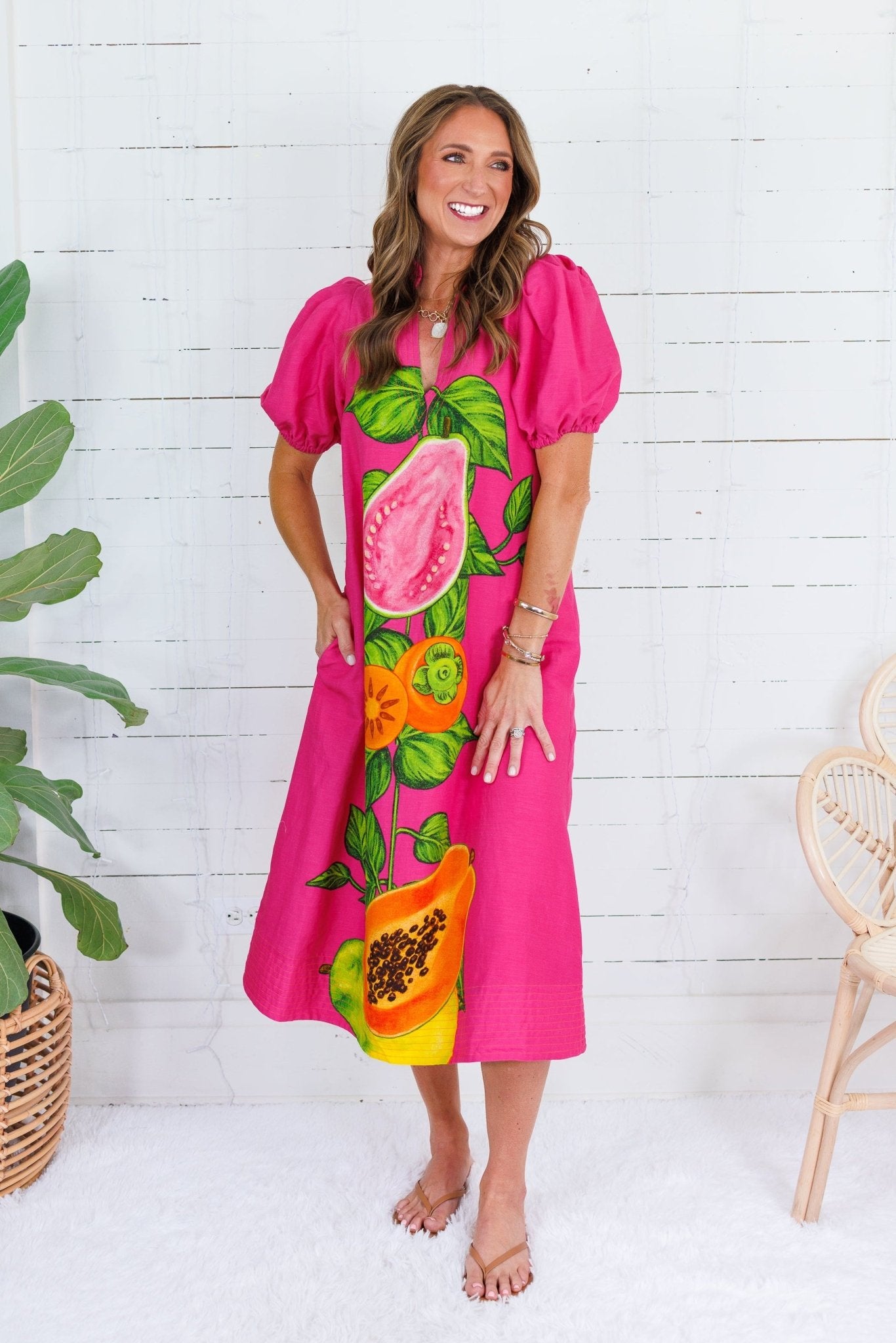 Emily McCarthy Hampton Papaya Vines Dress