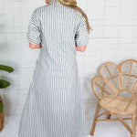 Emily McCarthy Poppy Black Stripe Maxi Dress