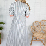 Emily McCarthy Poppy Black Stripe Maxi Dress