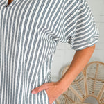Emily McCarthy Poppy Black Stripe Maxi Dress