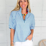 Emily McCarthy Poppy French Blue Stripes Top