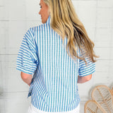 Emily McCarthy Poppy French Blue Stripes Top