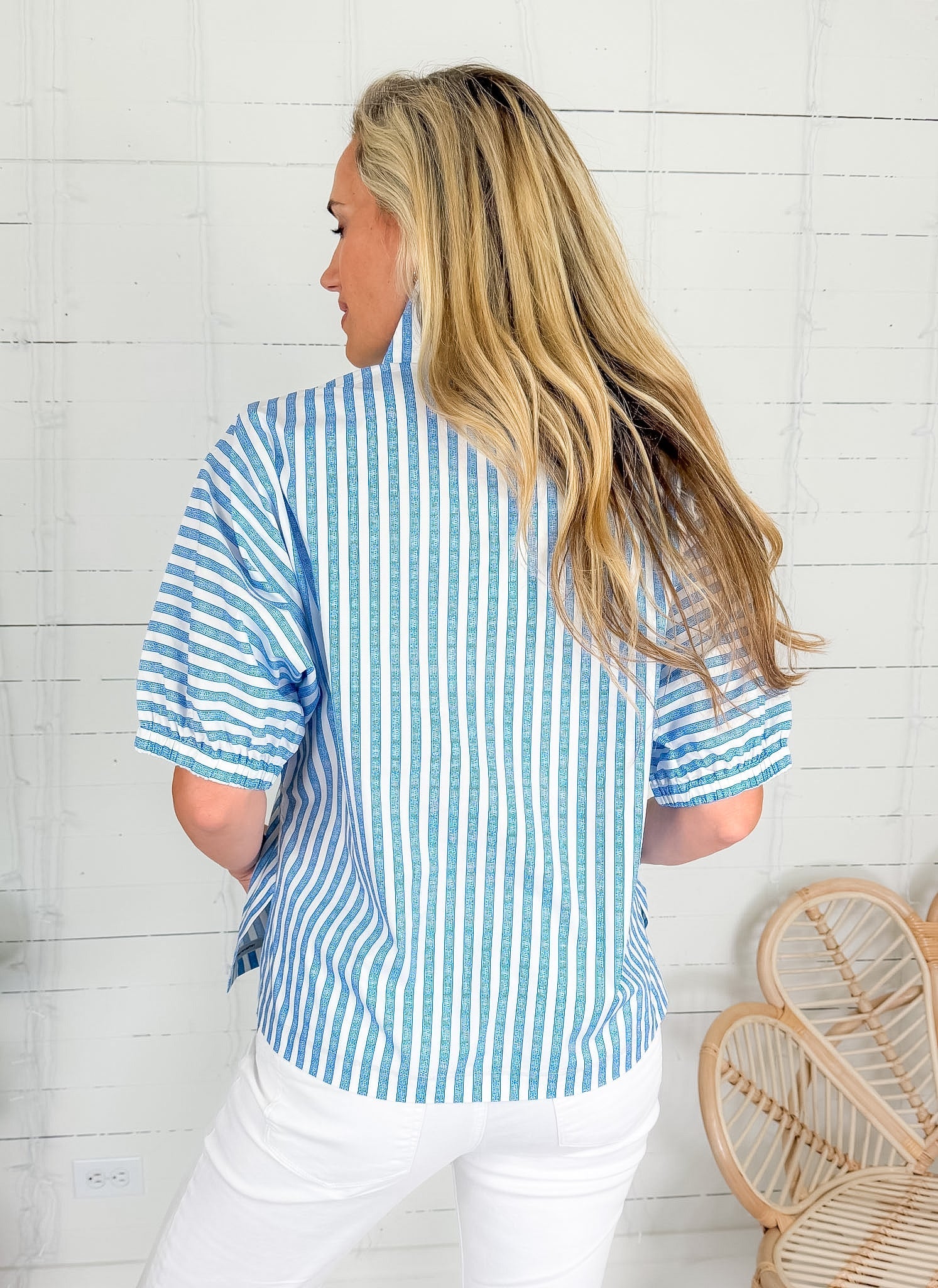 Emily McCarthy Poppy French Blue Stripes Top