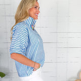 Emily McCarthy Poppy French Blue Stripes Top