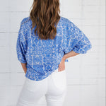 Emily McCarthy Positano Blue Burnout Bonny Top