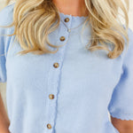 Emma Periwinkle Blue Scallop Edge Cardigan Wishlist