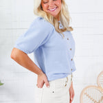Emma Periwinkle Blue Scallop Edge Cardigan Wishlist