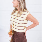 Emory Yellow + Cocoa Sweater Vest All Row