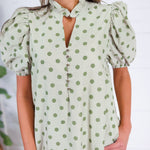 Estella Olive Dot Maxi Dress Entro
