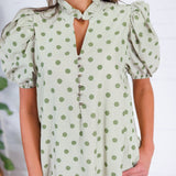 Estella Olive Dot Maxi Dress Entro