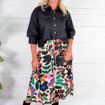 Eugene Black Tucked Sleeve Top Pinch