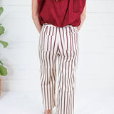 Ewing Ecru + Brick Red Stripe Pants Entro
