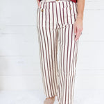 Ewing Ecru + Brick Red Stripe Pants Entro
