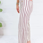Ewing Ecru + Brick Red Stripe Pants Entro