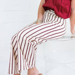 Ewing Ecru + Brick Red Stripe Pants Entro