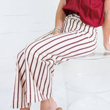 Ewing Ecru + Brick Red Stripe Pants Entro