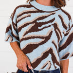 Eye Of The Tiger Blue Sweater