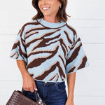 Eye Of The Tiger Blue Sweater