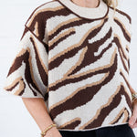 Eye Of The Tiger Brown Sweater Entro 