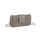 Sylvi Woven Checkerboard Clutch Handbag