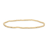 2mm Gold Plated Brass Stretch Bead Bracelet